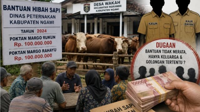 Bantuan Hibah Sapi Desa Wakah Ngrambe Menuai Polemik, Warga Soroti Dugaan Ketidakmerataan Penerima